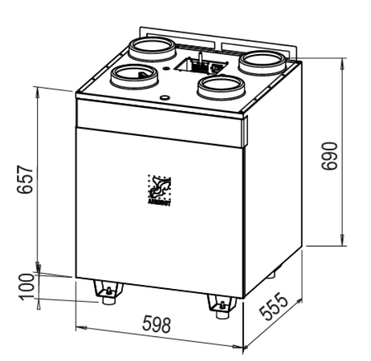 Ventilatsiooniseade Airobot V3 PRO ERV(niiskustagastusega) - Pilt 4